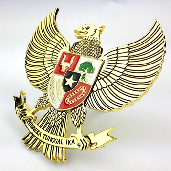 Beautilful 3D Kovinski Indonezija Orel Žari Emblem Z Vijakom Za Vse Avtomobilske Univerzalno Celotno Telo BB023