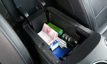 Avtomobilska dodatna oprema Črna Notranjost Armrest Škatla za Shranjevanje Držalo Za Ford Mustang 2016 2017