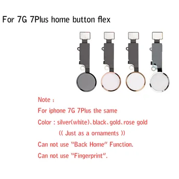 50pcs/veliko Gumb Domov z Flex Kabel za iPhone 5S 6 g 6 6s plus 7g 7 Plus gumb Domov Flex Skupščine brezplačna dostava