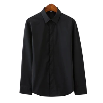 Long Sleeve Majica Moški Priložnostne Modni Visoke Kakovosti Mens Dolgo Sleeve Solid Oxford Obleko Srajco