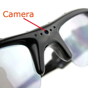 HD širokokotni sončna Očala Kamera Mini Očala DV Video Snemalnik DVR Športih na Prostem mikro Kamera podpira TF kartice SD