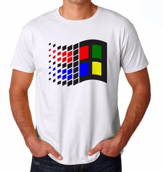 WINDOWS, MS-DOS Nova Moda za moške majice s Kratkimi Rokavi Tshirt t srajce