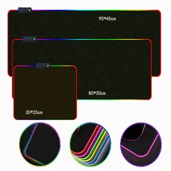 XGZ Vroče Igralne RGB Velike Mouse Pad Igralec Mat Računalnik Led Osvetljen XXL Mause Tipkovnico Tabela za DOTA LOL Csgo