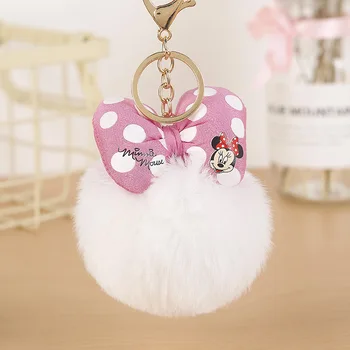 Disney Minnie Mouse Plišastih Igrač Risanka Key Ring Dekle Vrečke Torbici Ornament Roza Lutke Anime Plushes Žensk, Otrok je Dar, Luštna Igrača