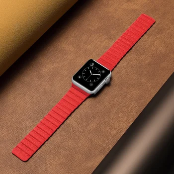 Usnje Magnetni Trak Za Apple watch band 44 mm 40 mm zapestnica za apple watch usnje zanke iWatch serije 5 4 3 2 1 watchbands