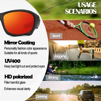 Moški Ženske Polarizirana sončna Očala Pohodništvo Očala UV400 Športna Očala Ultralahkimi, Kolesarjenje, Plezanje, Tek Kampiranje, Ribolov Očala