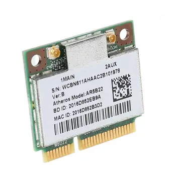 AR9462 AR5B22 WB222 Half Mini PCIe 300Mbps Bluetooth4.0 WLAN, Wifi Brezžično Kartico vmesnik za PC Računalnik, Prenosnik Dodatki za Vgradnjo