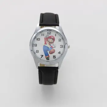 Nov Prihod Super Mario Otrok Srčkan Otroci Watch Šport za Dekleta Fantje Darilo Usnje Childre Ročne ure