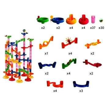 105 KOS Noga model gradniki Gradbeništvo Marmor Vodijo žogo Roller coaster igrača Marmorja Dirka Teči Labirintu Žogo Igrače za otroke