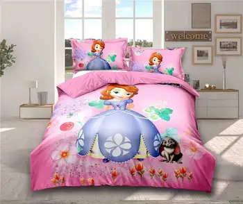 Diamond Princess posteljnina nastavite eno posteljo rjuhe prevleke za dekleta soba twin bedspread coverlets 3d tiskanih 2-4 kos