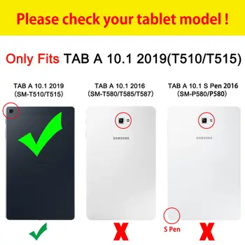 SM-T515 Ohišje Za Samsung Galaxy Tab 10.1 2019 T510 T515 SM-T510 Kritje Funda Tablet Moda Mačka Flip Stojijo Lupine Capa +Darilo