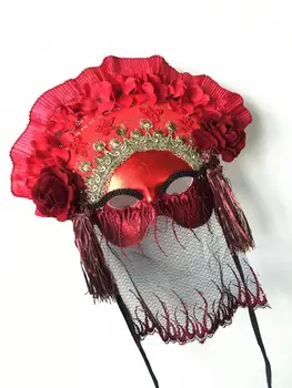 H3419 Ženske Fan Masko Stranke Halloween Božič Festival Mode Maske Ženski Beneški Karneval Maškarada Cosplay Dodatki