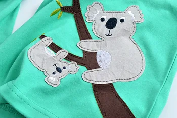 SAILEROAD Cartoon Živali Koala Vzorec Baby Otroci Fantje Dolgo Rokavi T-Majice Za 2-7Years Pomlad Jesen Otroci Oblačila Bombaž