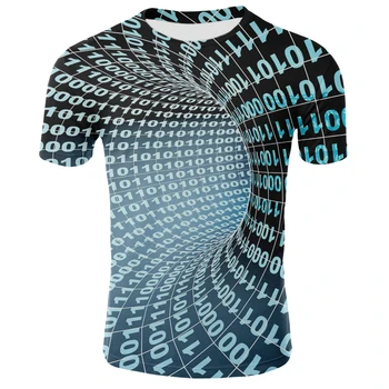 2021 nov prostor-časa predor tiskanje 3D T-shirt krog vratu kratka sleeved dame T-shirt za moške priložnostne dame T-shirt vrh