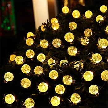Solarna LED Kristalno Kroglo Niz Luči 10M Nepremočljiva Pravljice Luči Božič Poroko Garland Vrt, Travnik Drevo na Prostem Dekoracijo