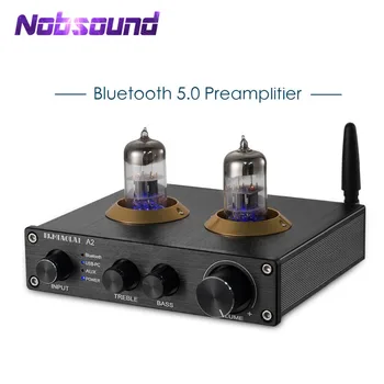 2020 Nobsound Stereo 6N3 Vakuumske Cevi, Pre-amp Bluetooth 5.0 Hi-fi USB-PC Odkodirnik AUX Preamp S Trojno&Bass Nadzor