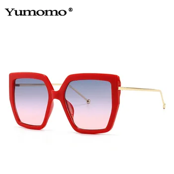 2021 Moda Prevelik Kvadratnih sončna Očala Ženske Moški Letnik Velik Okvir Kovinski Gradient Očala Odtenki UV400 sončna Očala