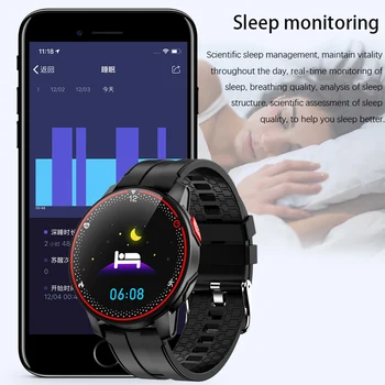 LIGE Pametno Gledati Moške IP68 Vodotesen Šport Fitnes Tracker Srčnega utripa Polni, zaslon na dotik, Ženske Smartwatch Za Android IOS