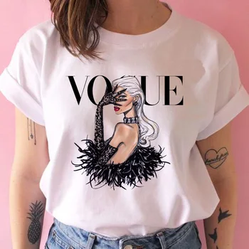 Vogue princesa majica s kratkimi rokavi ženske prevelik femme grafični tshirt smešno harajuku grunge 90. letih tee vrhovi ženske obleke 2020 camiseta mujer