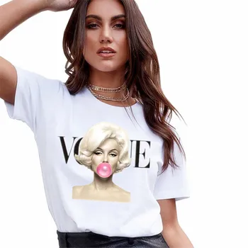 Vogue princesa majica s kratkimi rokavi ženske prevelik femme grafični tshirt smešno harajuku grunge 90. letih tee vrhovi ženske obleke 2020 camiseta mujer