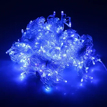 Božični Venci Niz LED Toplo Bela/RGB 300 LED 3M*3M LED Zavese Slap Xmas Party Božični Okraski, Praznik Luči