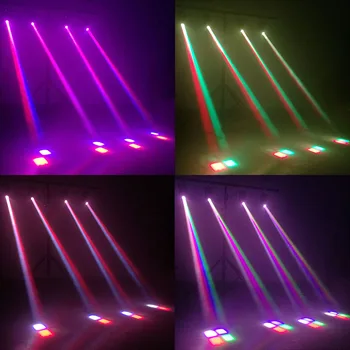 2/4pcs Mini 10W RGBW LED Spot Žarek Gibljive Glave Luči Primerne za DJ Disco Party Poroko Bar SHEHDS Razsvetljavo Hitra Dostava