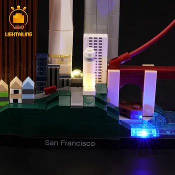 LIGHTAILING LED Luči Komplet Za Arhitekturo San Francisco Svetloba Nastavite Združljiv Z 21043 (NE Vključuje Model)
