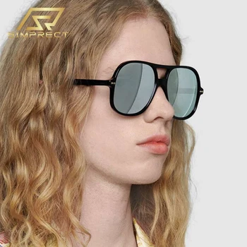 SIMPRECT Prevelik sončna Očala Ženske 2021 Modni Veliki Okvirjem Kvadratnih sončna Očala blagovne Znamke Oblikovalec Letnik Odtenkih Za Ženske Oculos