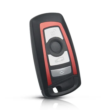 KEYYOU 3/4 Gumb Smart Remote Key Lupini Primeru Fob za BMW CAS4 F 3 5 7 Series E90 E92 E93 X5 Avto Ključ Primeru Vstavite Tipko Rezilo