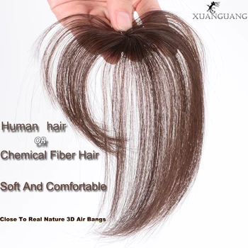XUANGUANG Kemičnih vlaken lase Dveh materialov, Ročno tkanje Nevidno Brezhibno Črno Rjave Lase šiška lasuljo