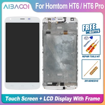 AiBaoQi Novo Izvirno 5.5 Palčni Zaslon na Dotik+1280X720 LCD Zaslon+Okvir Skupščine Zamenjava Za Homtom HT6/HT6 Pro Android 6.0