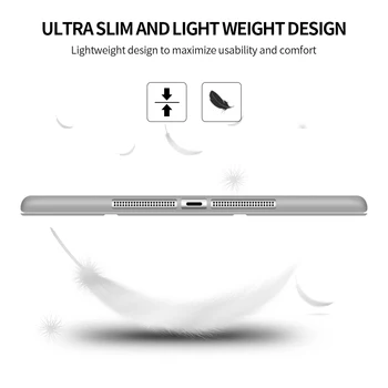 Za iPad Zrak 1 Primeru PU Usnja, Silikonski Zaščitni Lupini Zbudi Spanje Smart Cover Za Apple ipad Zraka Primeru A1474 A1475 A1476