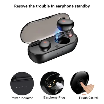 Y30 TWS Bluetooth 5.0 Brezžični 300mAh V uho Zmanjšanje Hrupa Stereo Slušalke Čepkov Bluetooth Oprema za Android, iOS