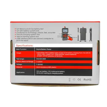 MIKRO-200PRO Avtomobilske Baterije Tester Zmogljivosti Digitalne Avto Obremenitev Zaključka Del