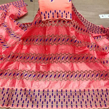 Afriške bazin riche tkanine z brode Najnovejše modne vezenje bazin čipke tkanine z neto čipke 7 metrov HL053001