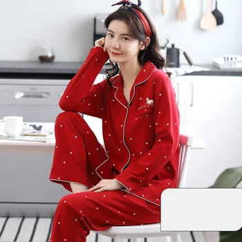 2020 jeseni dolgimi Rokavi Ženske Pižame določi Modni Lepo tiskanje homeWear Prosti čas Oblačila Ženske Dolge Hlače Pižame Določa More