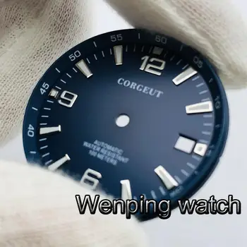 Corgeut 31mm črna modra zelena watch izbiranje primerne za Miyota 8205 8215 821A,Mingzhu DG2813 3804 gibanja