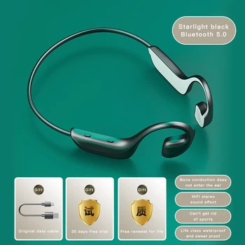 Slušalke Z Kostno Prevodnost Slušalke Bluetooth V5.0 Slušalke Brezžične Blutooth Slušalke Sweatproof Športih Na Prostem Čepkov