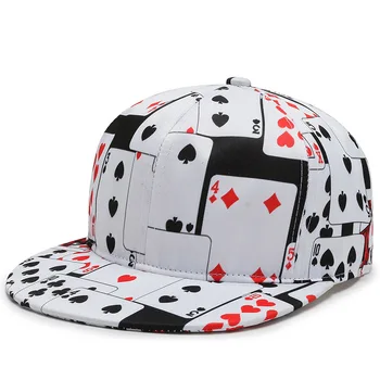 Novo prišli poker Črke natisni Baseball Caps za moške, ženske bombaž Priložnostne šport vrnitev žoge skp klobuk moda Hip Hop Kape
