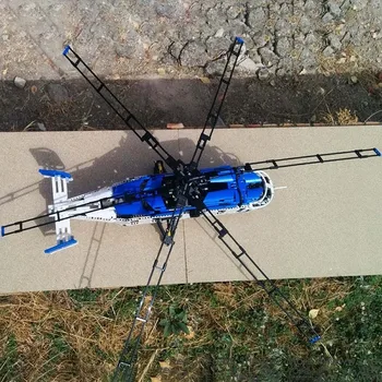 Buildmoc Tehnika Helikopter, Letalo Orožje Igrače Za Fante gradniki MOC Mesto Klasično Letalo Opeke Izobraževalne Otroci Igrače