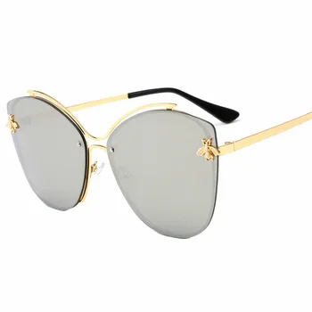 2020 blagovne Znamke retro moda kristalno sončna očala brez okvirjev pravokotne višji sončna Očala za Ženske, za moške gradient zlitine očala UV400