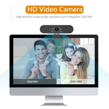 1080P Full HD Spletna kamera HD z Mikrofonom USB Gonilnik za Brezplačno Spletno Kamero v Živo Pretakanje Video Konference Windows / Android / Linux