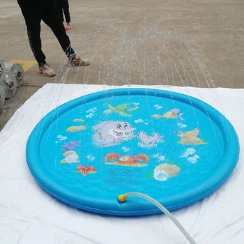 150 cm Napihljivi razpršeno Vodo Blazine Poletje Otroci Igrajo Voda Mat Travnik Igre Pad Brizgalke, Igra Igrače na Prostem Kadi, Bazen Mat