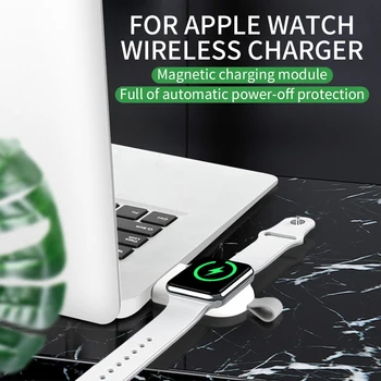Qi Brezžični Polnilec mini Prenosni Brezžični Polnilnik, ki je Osnova za iWatch polnilno Postajo USB Polnilec za Apple Watch Serija 1 2 3 4 5
