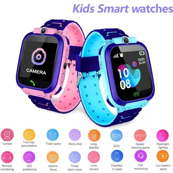 Otrok Pametno Gledati SOS Telefon Watch Smartwatch Ure Za Otroke Fantje Dekleta S Kartice Sim Foto Nepremočljiva IP67 Tracker Ure