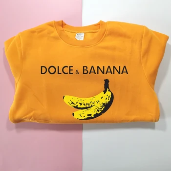2020 Street Fashion Dolce&Banana Smešno Debele Volne Wram Ženski Pulover S Kapuco Oversize Srčkan Majica Ženske Zimska Oblačila