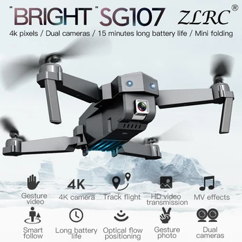 SG107 Mini ZLRC Brnenje s 4K WIFI 1080P FPV Kamero RC Brnenje 2,4 GHZ Quadcopter Optični Tok Quadrocopter Fotoaparat Igrače VS E58 E68