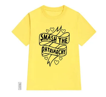 Smash Patriarchy Ženske tshirt Priložnostne Bombaž Hipster Smešno t-shirt Darilo Za Lady Yong Dekle Top Tee Spusti Ladje ZY-270