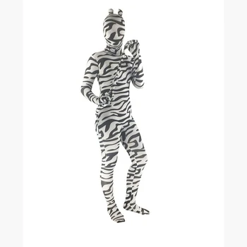 Odrasli Otroci Halloween Carnival Kostumi Živali Zebra Leopard Kostum Catsuit Jumpsuit Zentai Smešno Kostum Za Ženske, Moške Velika Velikost