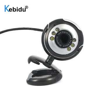 Kebidu NOVA USB 12M HD Kamera z Mikrofonom 30 Mega Pixel Web Cam 6 LED HD Webcam Kamero, MIKROFON ZA PRENOSNI RAČUNALNIK